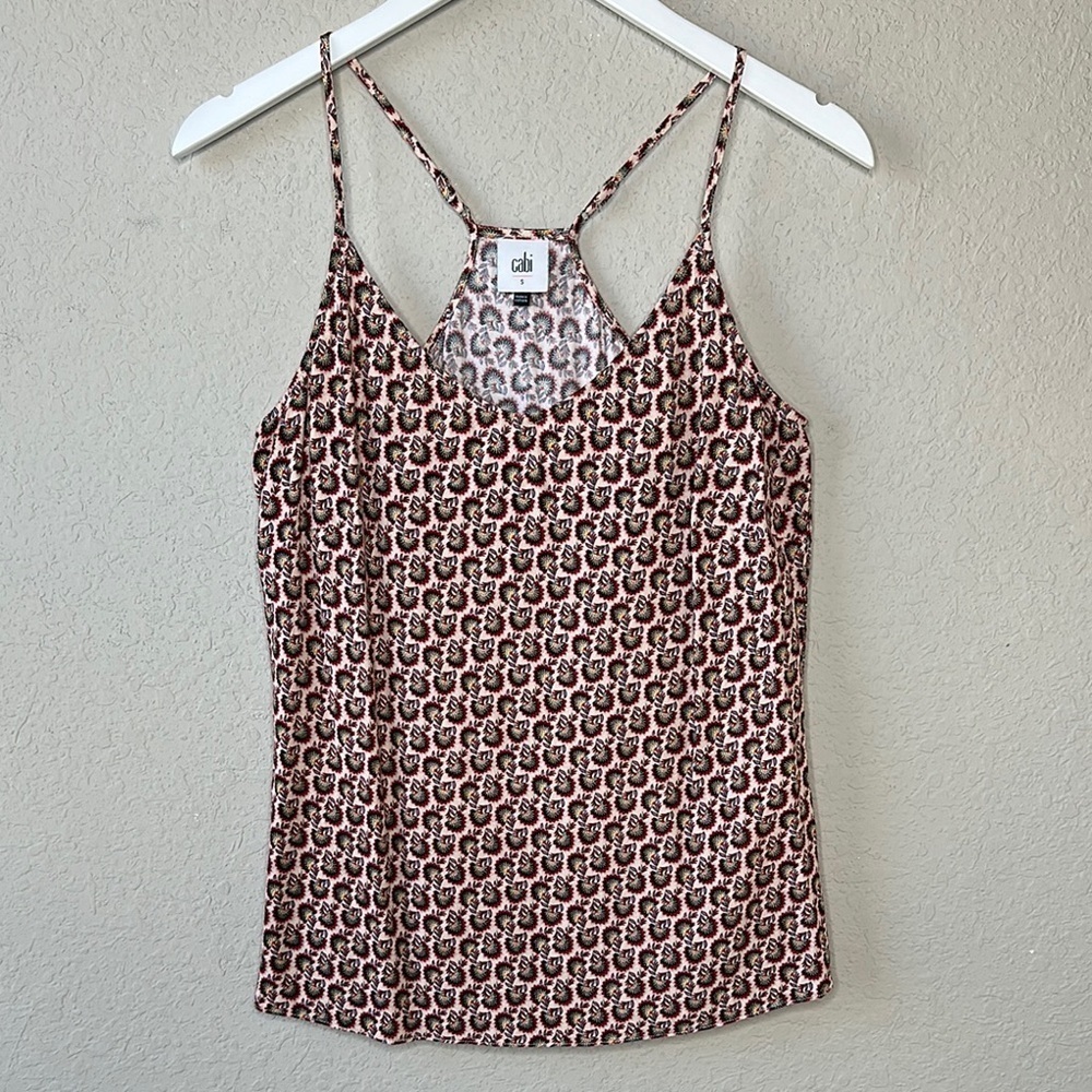 CAbi Pink and Brown Printed Camisole - Picture 2 of 13